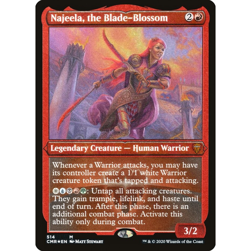 Najeela, the Blade-Blossom (Etched) [Commander Legends]
