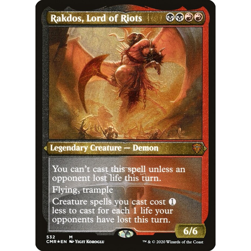 Rakdos, Lord of Riots (Etched) [Commander Legends]