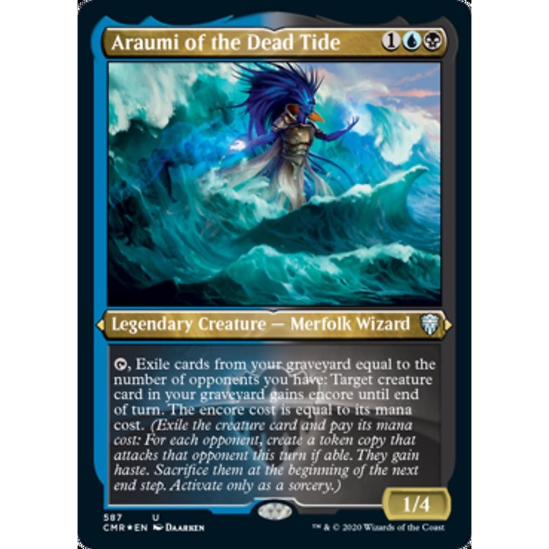 Araumi of the Dead Tide (Etched) [Commander Legends]