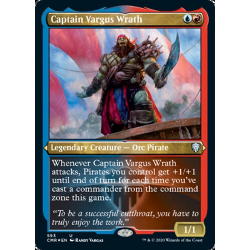 Captain Vargus Wrath (Etched) [Commander Legends]