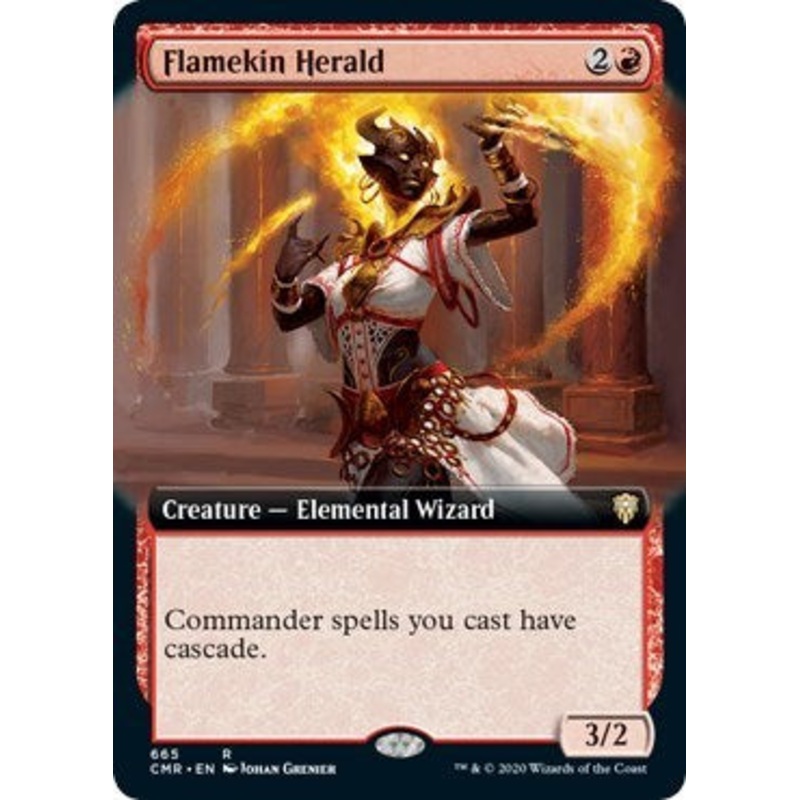 Flamekin Herald (Extended Art) [Commander Legends]