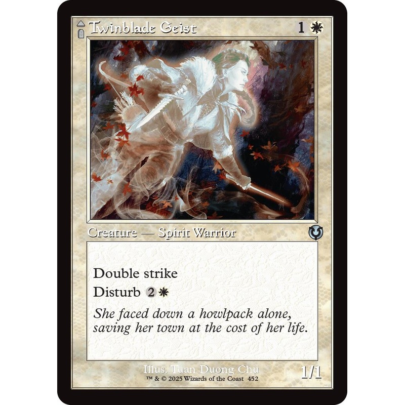 Twinblade Geist // Twinblade Invocation (Retro Frame) [Innistrad Remastered]