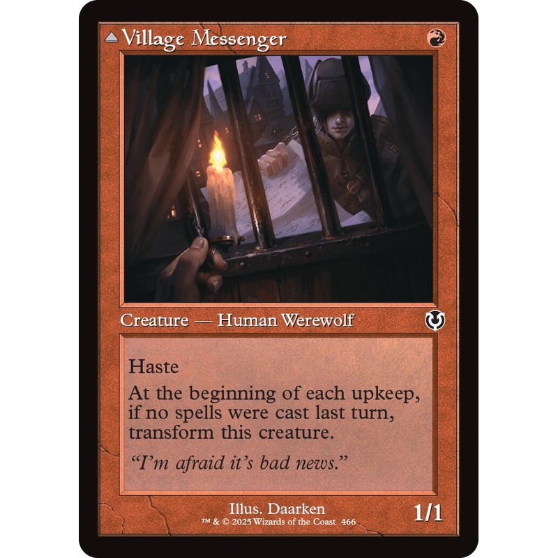 Village Messenger // Moonrise Intruder (Retro Frame) [Innistrad Remastered]