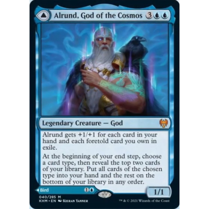 Alrund, God of the Cosmos // Hakka, Whispering Raven [Kaldheim]