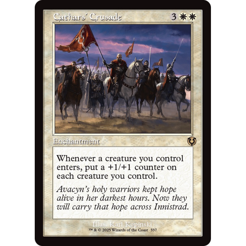 Cathars' Crusade (Retro Frame) [Innistrad Remastered]