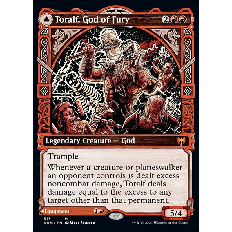 Toralf, God of Fury // Toralf's Hammer (Showcase) [Kaldheim]