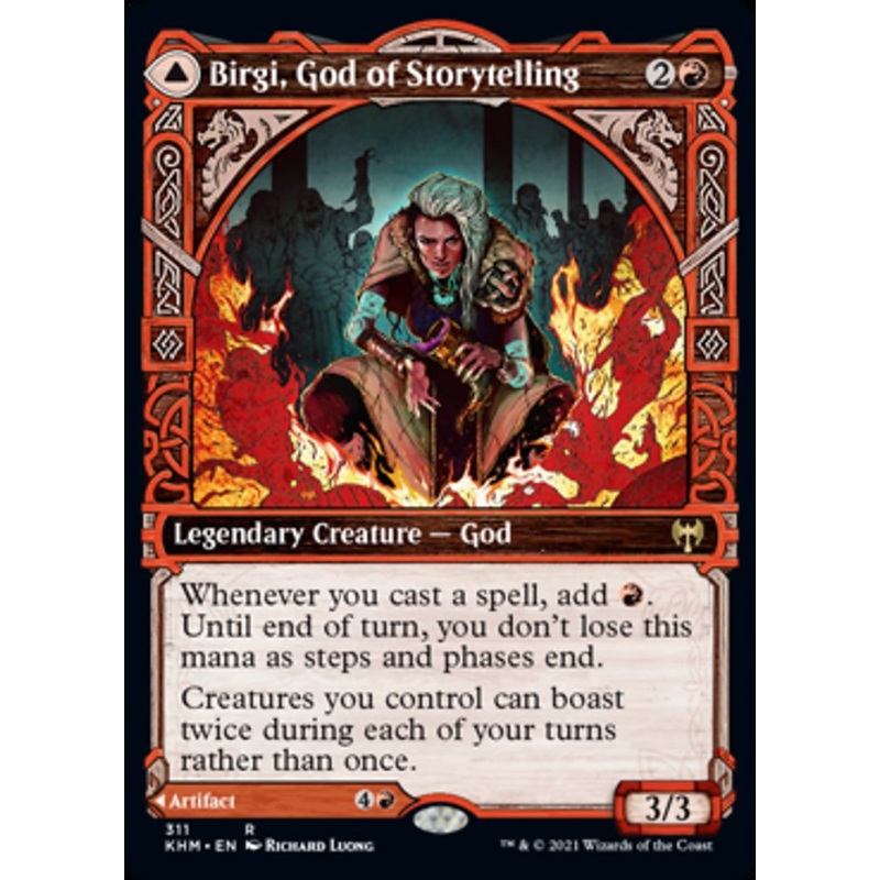 Birgi, God of Storytelling // Harnfel, Horn of Bounty (Showcase) [Kaldheim]
