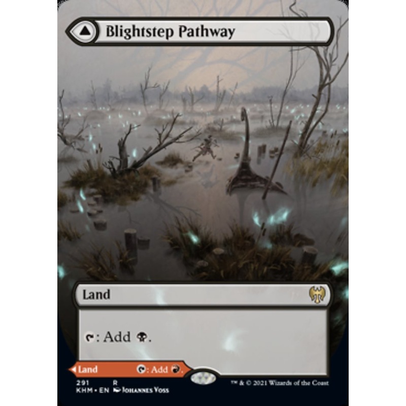 Blightstep Pathway // Searstep Pathway (Borderless Alternate Art) [Kaldheim]