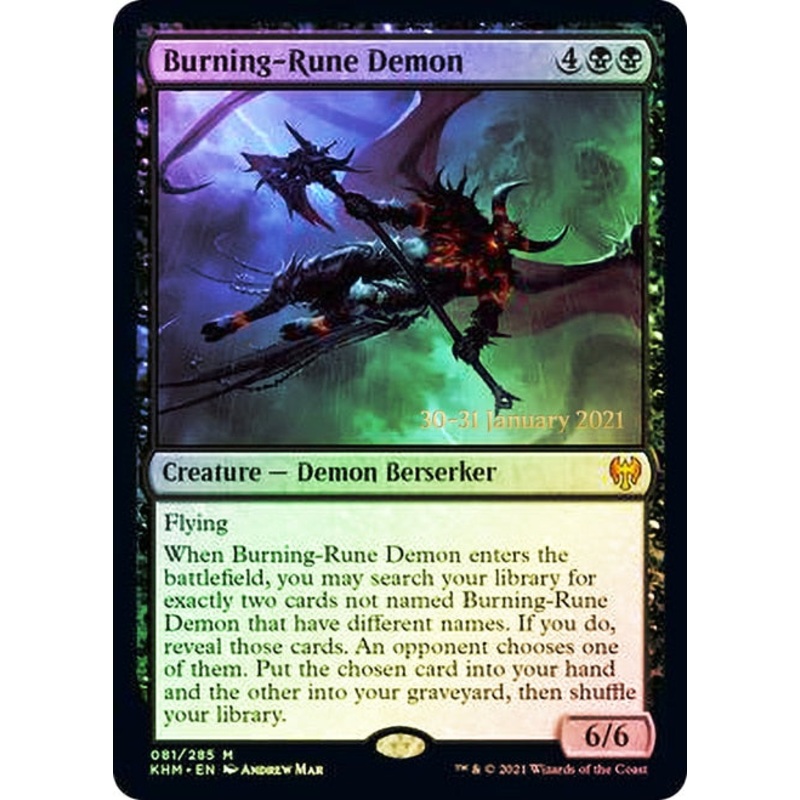 Burning-Rune Demon [Kaldheim Prerelease Promos]