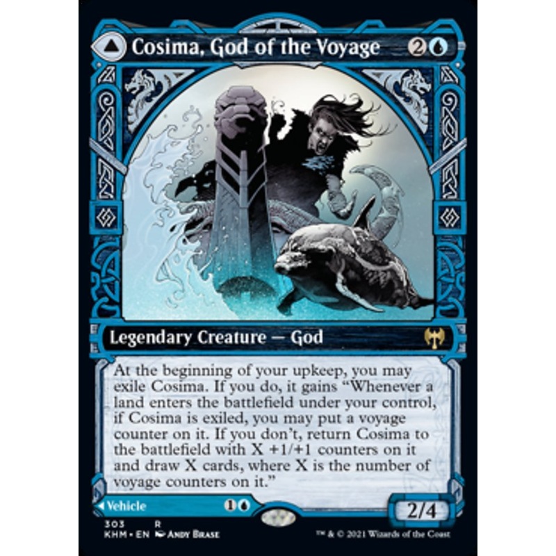 Cosima, God of the Voyage // The Omenkeel (Showcase) [Kaldheim]