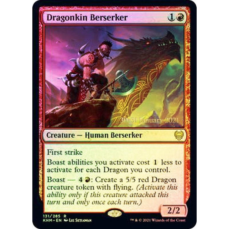 Dragonkin Berserker [Kaldheim Prerelease Promos]