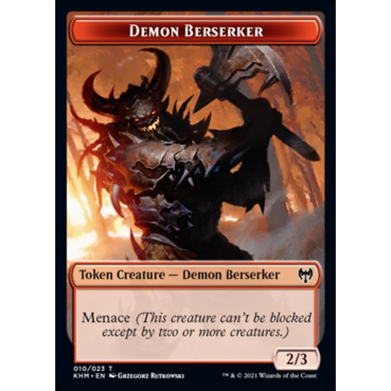 Demon Berserker Token [Kaldheim Tokens]