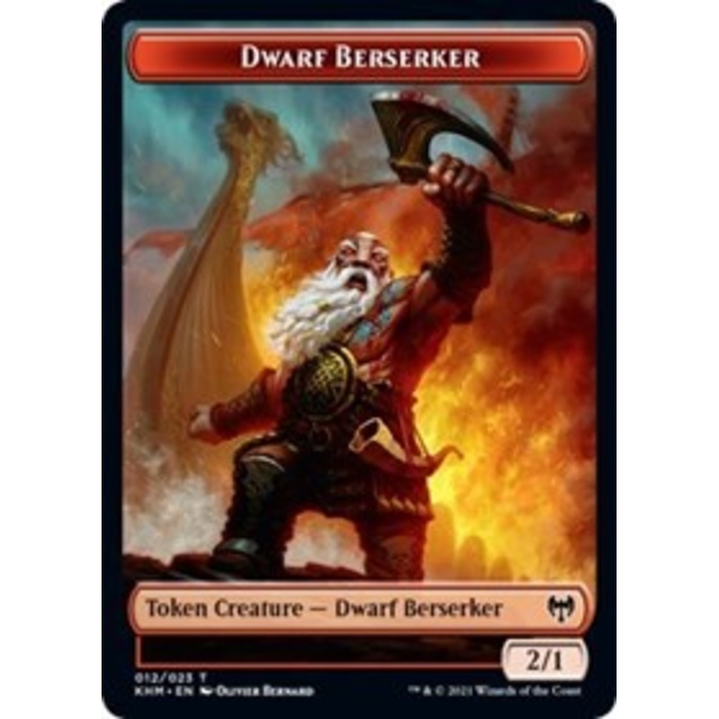 Dwarf Berserker // Replicated Ring Double-Sided Token [Kaldheim Tokens]