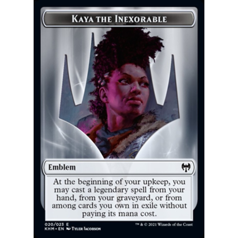 Kaya the Inexorable Emblem [Kaldheim Tokens]