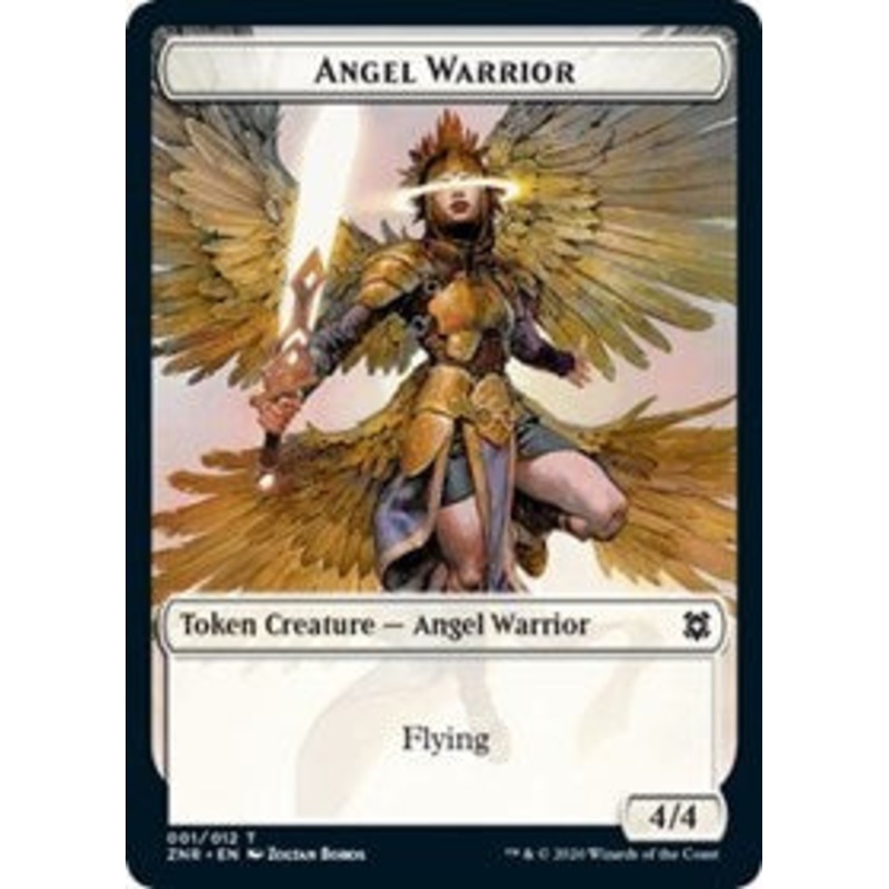 Angel Warrior // Goblin Construct Double-Sided Token [Zendikar Rising Tokens]