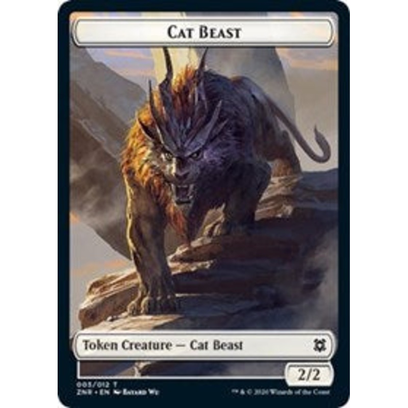 Cat Beast // Construct Double-Sided Token [Zendikar Rising Tokens]