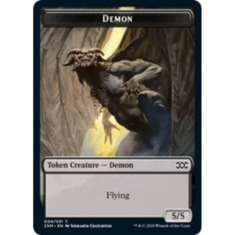 Demon // Elemental Double-Sided Token [Double Masters Tokens]
