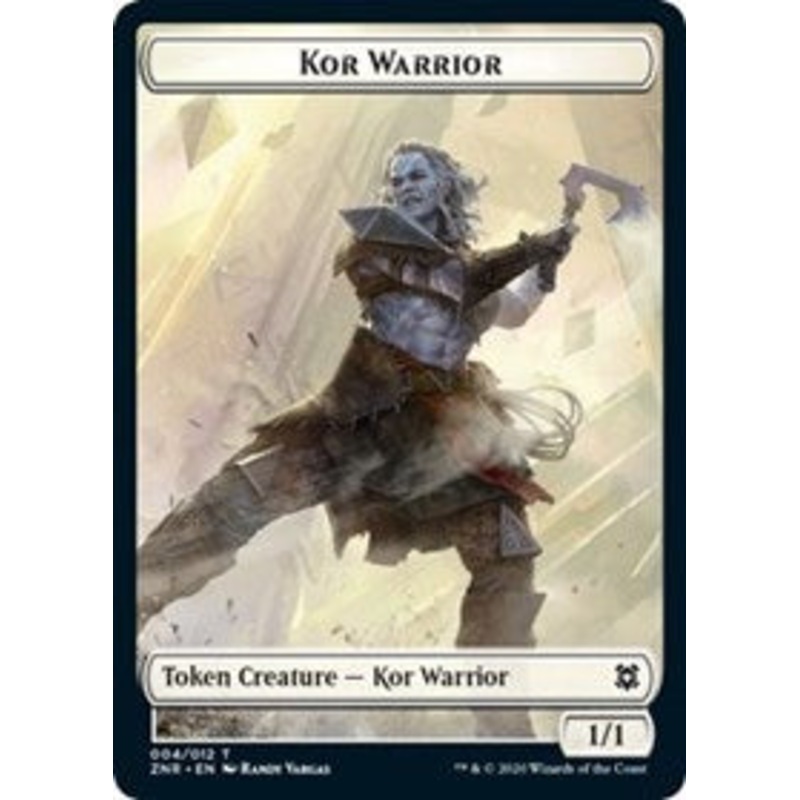Kor Warrior // Plant Double-Sided Token [Zendikar Rising Tokens]