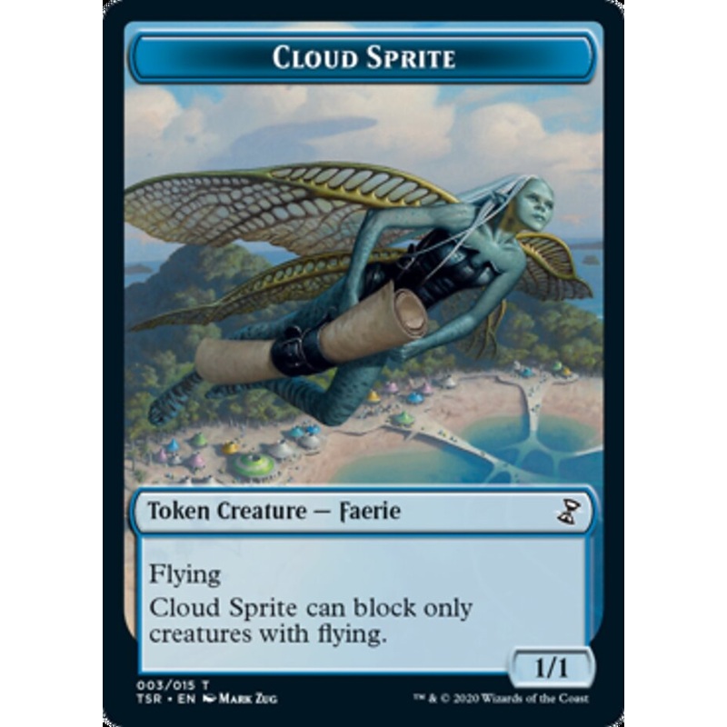 Cloud Sprite Token [Time Spiral Remastered Tokens]