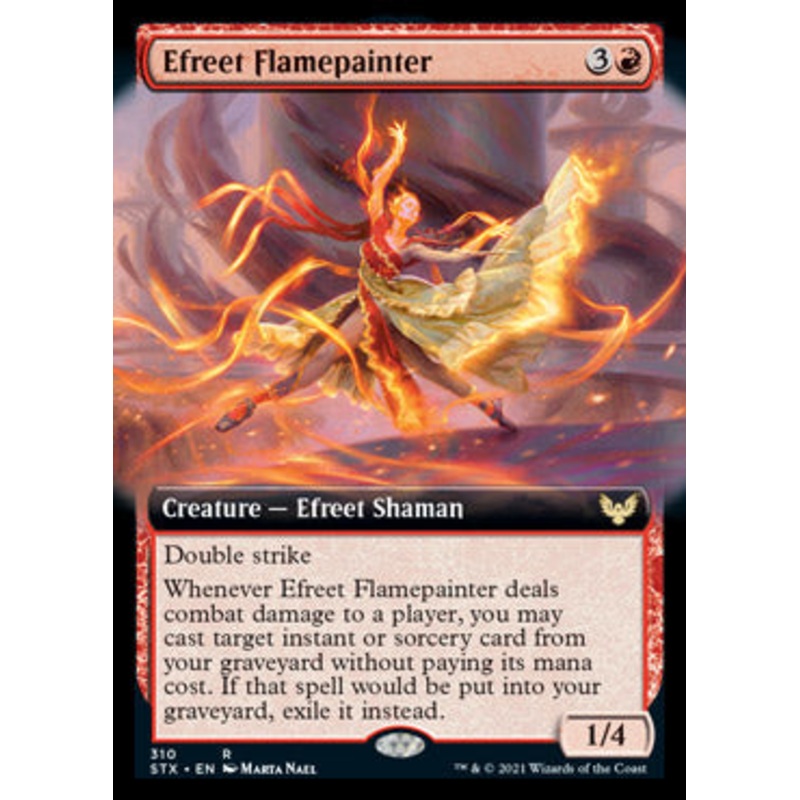 Efreet Flamepainter (Extended Art) [Strixhaven: School of Mages]