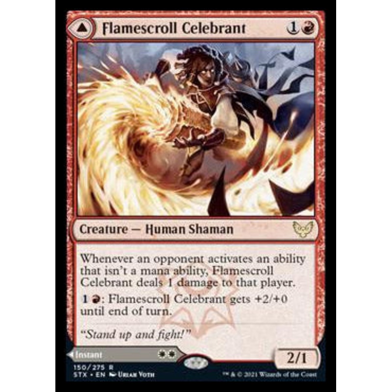 Flamescroll Celebrant // Revel in Silence [Strixhaven: School of Mages]