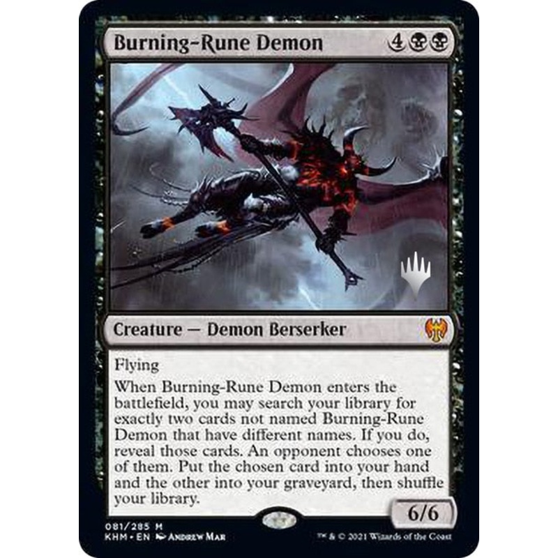 Burning-Rune Demon (Promo Pack) [Kaldheim Promos]