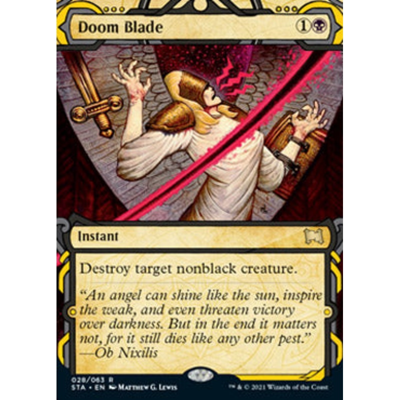 Doom Blade (Foil Etched) [Strixhaven: School of Mages Mystical Archive]
