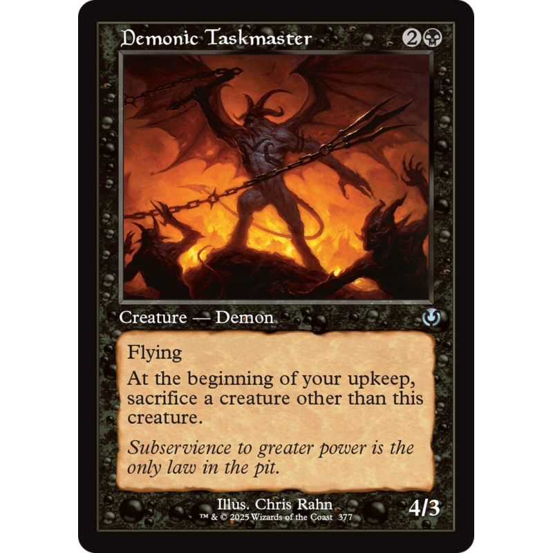 Demonic Taskmaster (Retro Frame) [Innistrad Remastered]