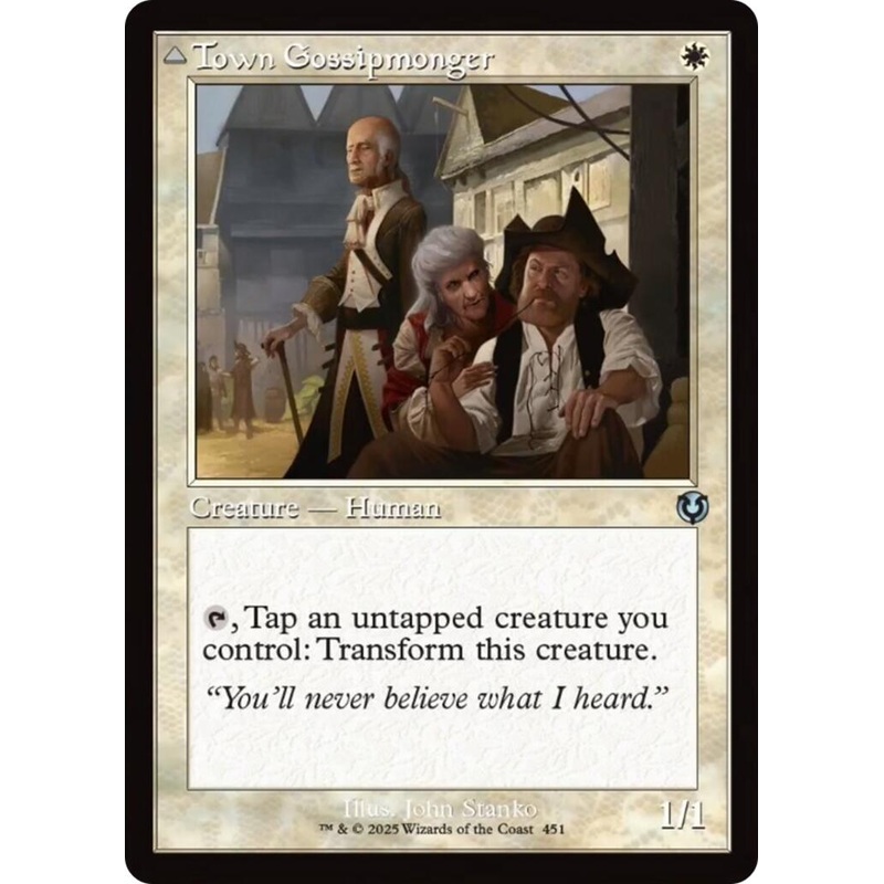 Town Gossipmonger // Incited Rabble (Retro Frame) [Innistrad Remastered]