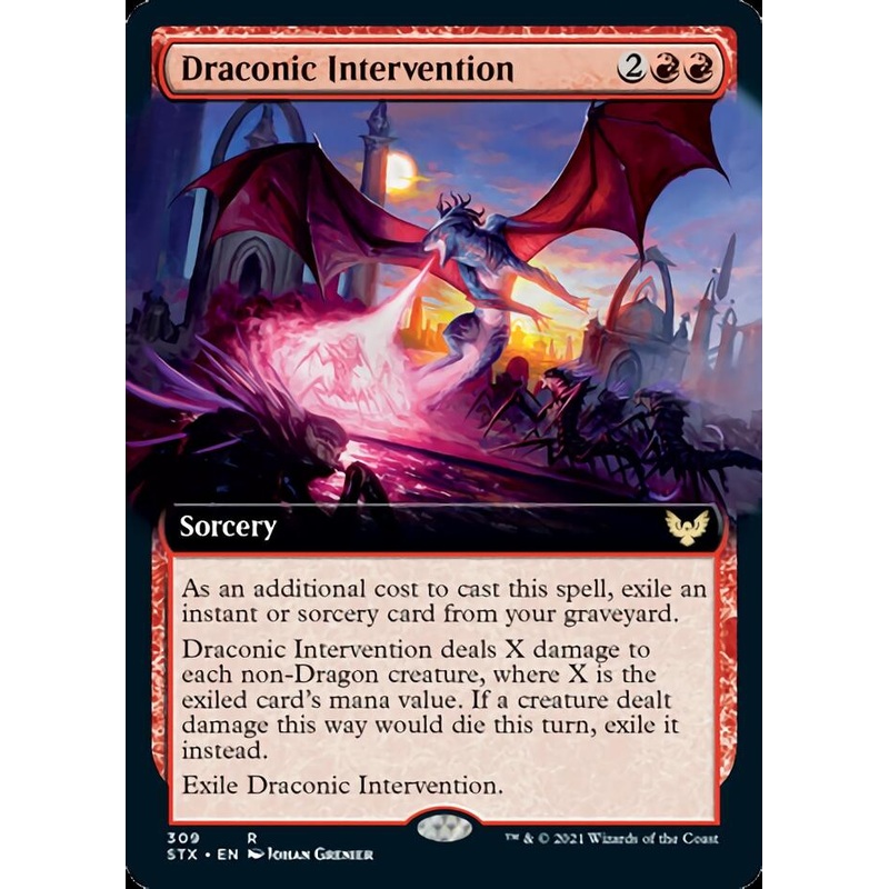 Draconic Intervention (Extended Art) [Strixhaven: School of Mages]