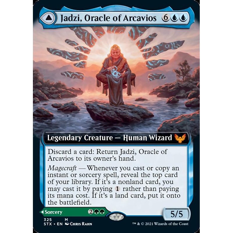 Jadzi, Oracle of Arcavios // Journey to the Oracle (Extended Art) [Strixhaven: School of Mages]