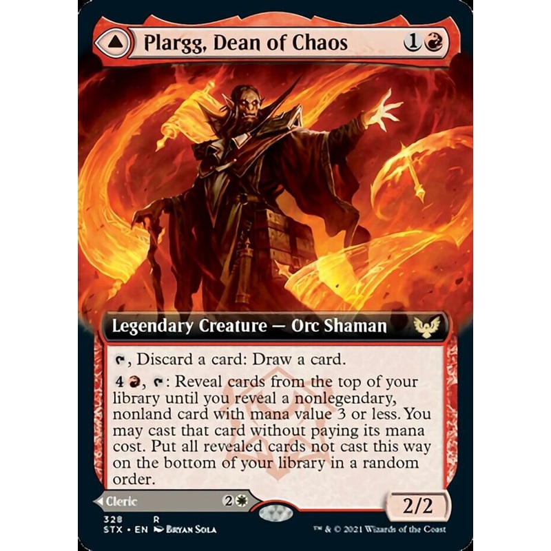 Plargg, Dean of Chaos // Augusta, Dean of Order (Extended Art) [Strixhaven: School of Mages]