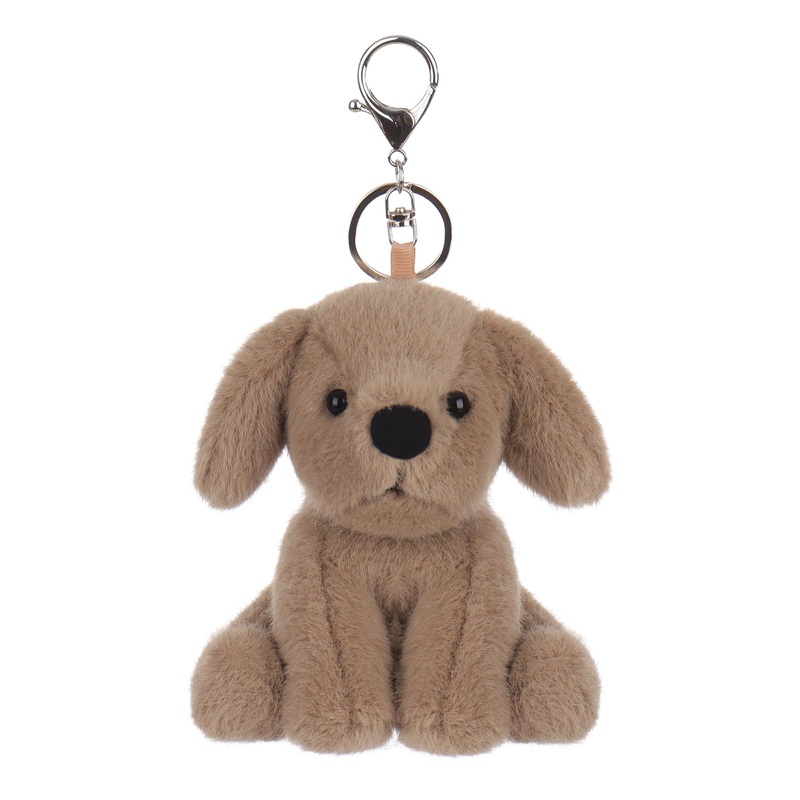 Apricot Lamb Cute Toys Plush Light Brown Labrador Dog Puppy Stuffed Animal Soft Keychain For Kids Bag, Purse, Backpack, Handbag