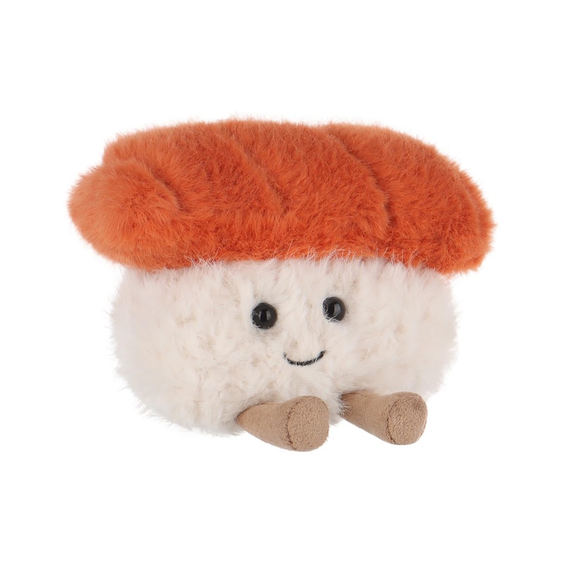 Apricot Lamb Sushi Plush Stuffed Animals For Kids, Soft Cute Plush Toys For Baby Girl And Boy, Fluffy Salmon Sushi 3.2 Inches