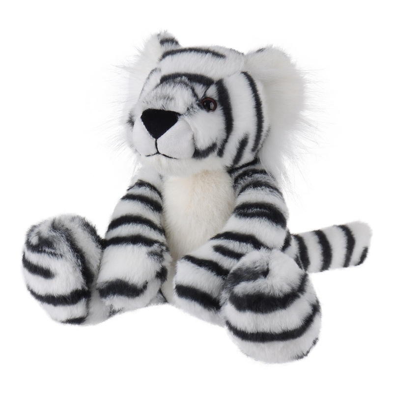 Apricot Lamb Toys Plush White Classic Tiger Stuffed Animal Soft Cuddly Perfect For Kids 8.0 Inches