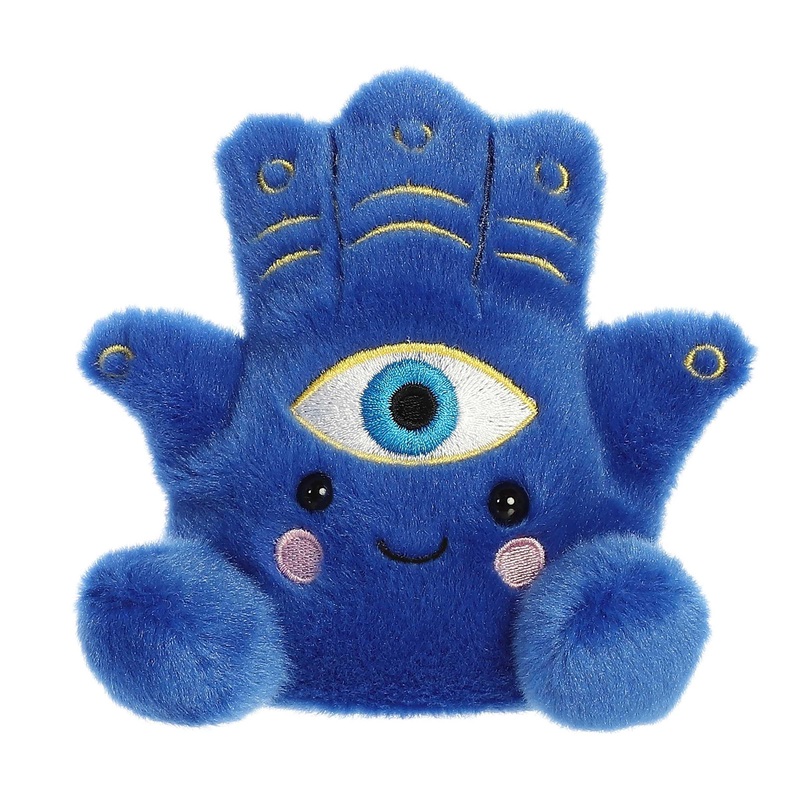 Aurora Adorable Palm Pals Farah Hamsa Stuffed Animal - Pocket-Sized Play - Collectable Fun - Blue 5 Inches