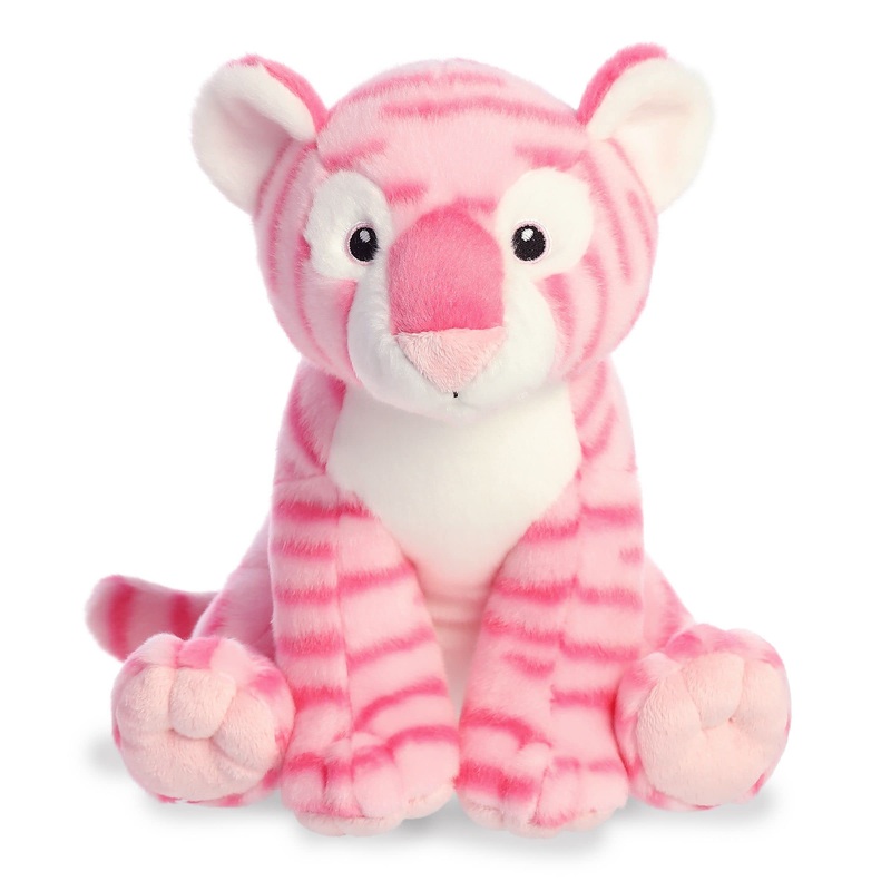 Aurora Adventurous Destination Nation Tiger Stuffed Animal - Global Exploration - Learning Fun - Pink 12 Inches