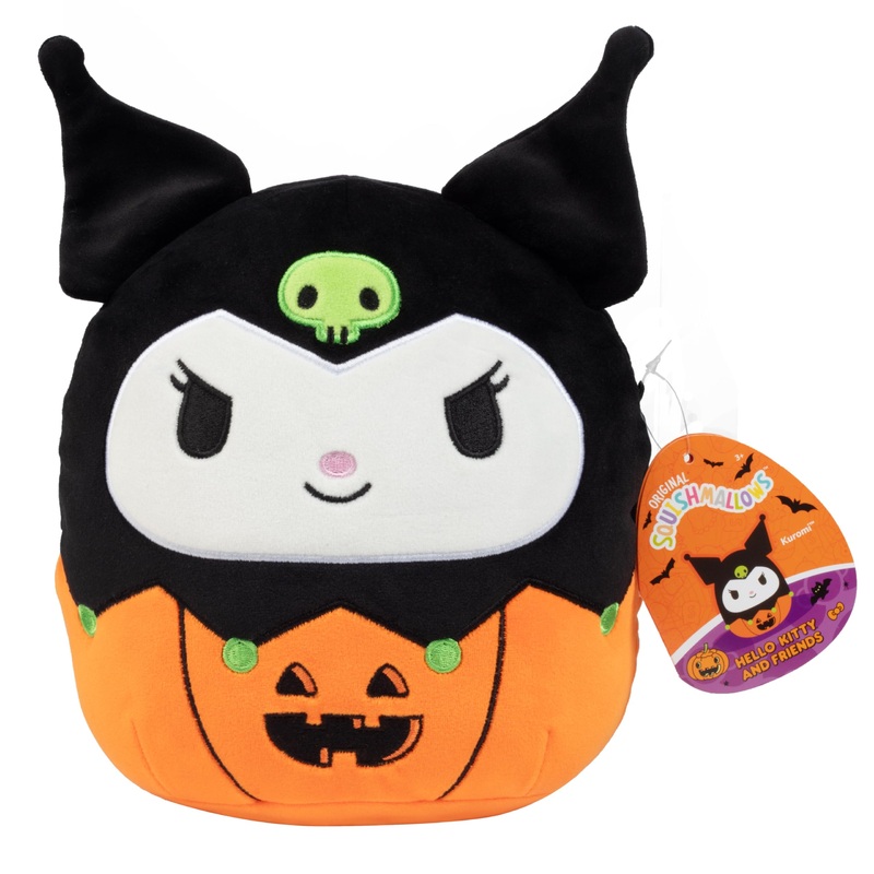 Squishmallows Original 8-Inch Kuromi Pumpkin - Official Jazwares Plush - Collectible Soft & Squishy Sanrio Stuffed Animal Toy -