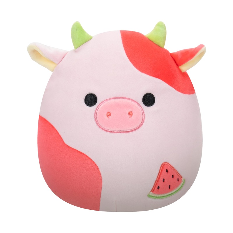 Squishmallows Original 8-Inch Oola Watermelon Scented Cow - Official Jazwares Plush
