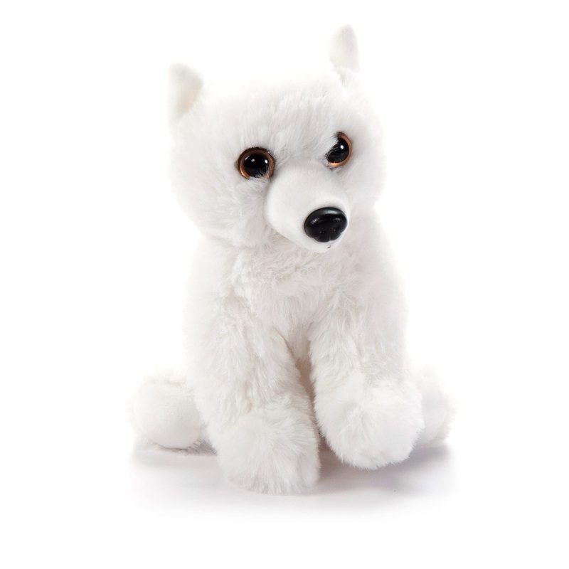 The Petting Zoo Arctic Fox Stuffed Animal Plushie, Gifts For Kids, Wild Onez Babiez Wildlife Animals, White Fox Plush Toy 6 Inch