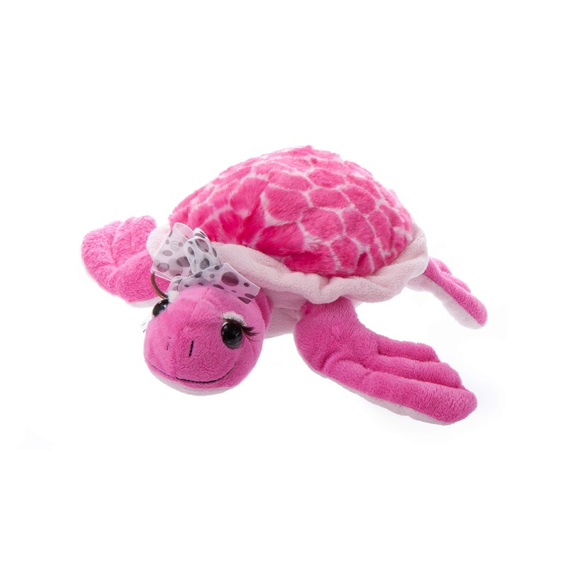 The Petting Zoo, Lash'Z Pink Sea Turtle Stuffed Animal, Gifts For Girls, Plush Toy 12 Inches