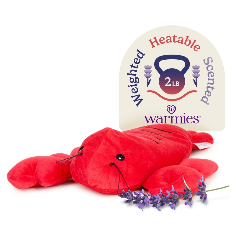 Warmies Lobster Heatable And Coolable Weighted Water Animal Stuffed Animal Plush