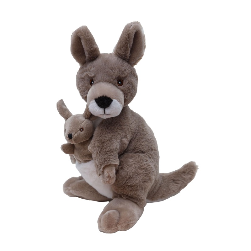 Wild Republic Ecokins, Kangaroo, Stuffed Animal, 12 Inches, Gift For Kids, Plush Toy, Made From Spun Recycled Water Bottles, Eco