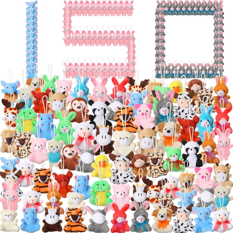 150 Pcs Mini Stuffed Animal Toys Bulk Keychain Decoration Small Plush Animal 2.4 In Tiny Small Animal Toys Small Animal Plush To