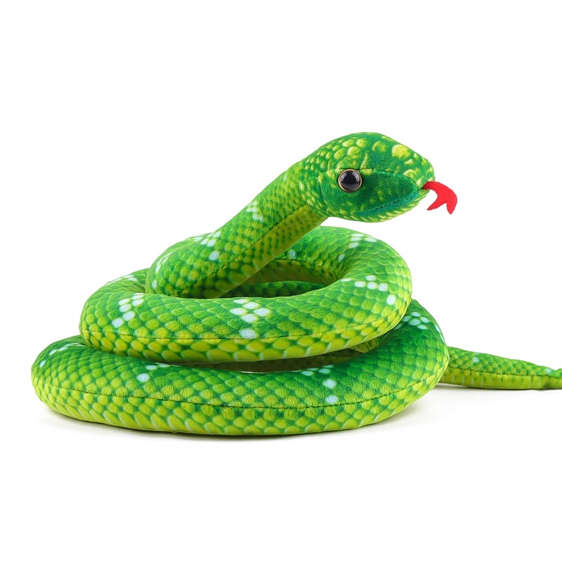 Anboor Snake Stuffed Animals, 43.3 Inch Realistic Snake Plush Toy Long Stuffed Snake, Lifelike Snake Toy For Kids As Party Prank
