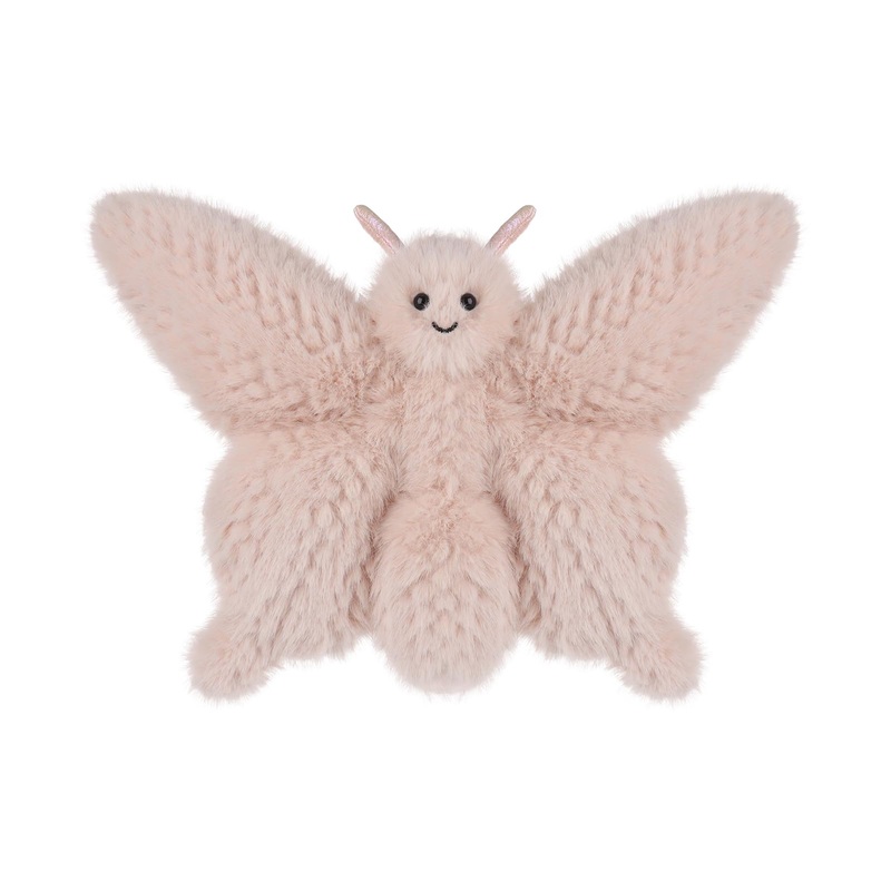 Apricot Lamb Butterfly Plush Stuffed Animals For Kids, Soft Cute Plushies Toys For Baby Girl And Boy, Fluffy Butterfly Pink 9.5