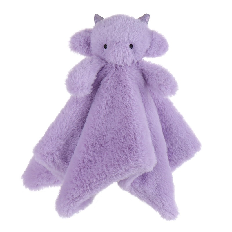 Apricot Lamb Purple Dragon Soft Loveys For Babies, Security Blanket For Baby Boy And Girl, 13.8 Inches For Infant And Toddlers