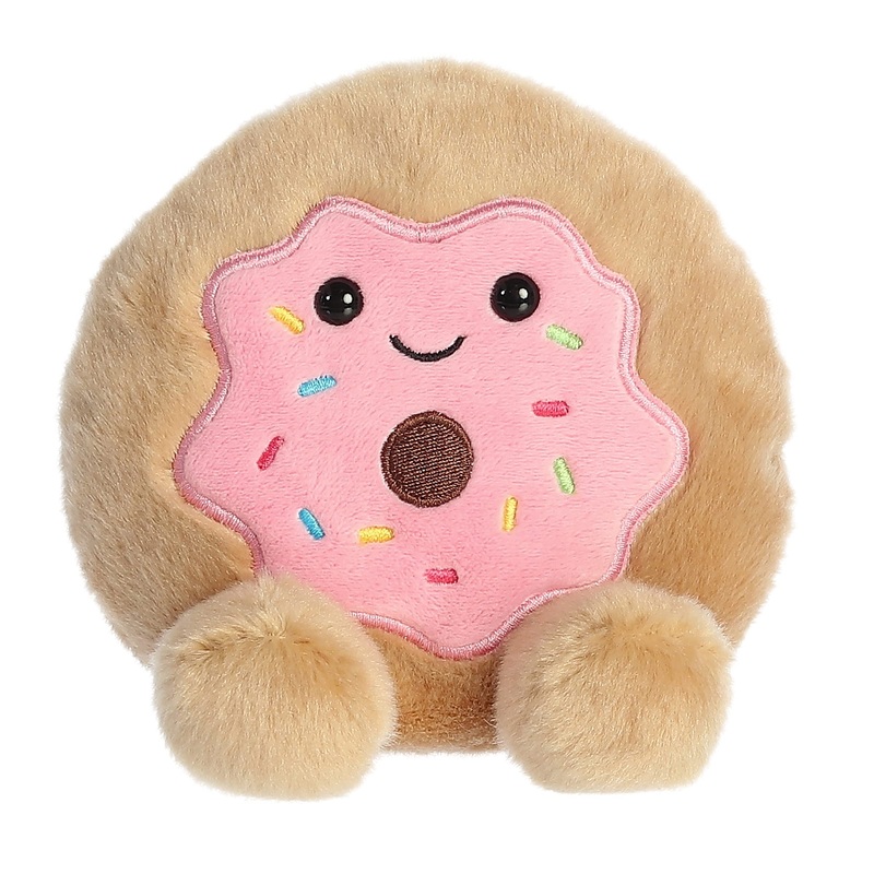 Aurora Adorable Palm Pals Claire Donut Stuffed Animal - Pocket-Sized Play - Collectable Fun - Pink 5 Inches