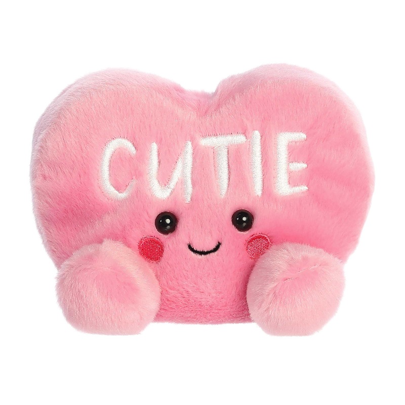Aurora Adorable Palm Pals Cutie Candy Heart Stuffed Animal - Pocket-Sized Play - Collectable Fun - Pink 5 Inches