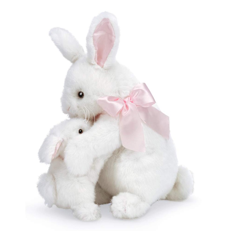 Bearington Some Bunny Loves You White Plush Stuffed Animal Bunny Rabbit, Adorable, Cuddly, Great Gift For Bunny Lovers Of All Ag